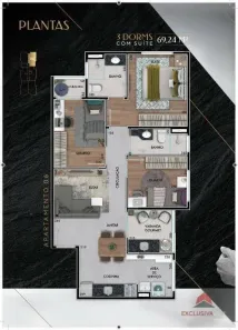 Apartamento com 2 Quartos à venda, 69m² no Jardim Oriente, São José dos Campos