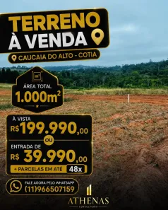 Lote/Terreno à venda, 1000m² no dos Mendes (Caucaia do Alto), Cotia