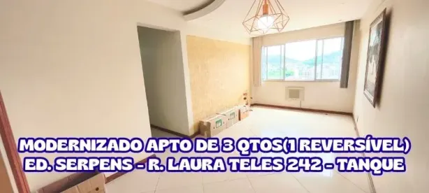 Apartamento com 3 Quartos à venda, 66m² no Tanque, Rio de Janeiro