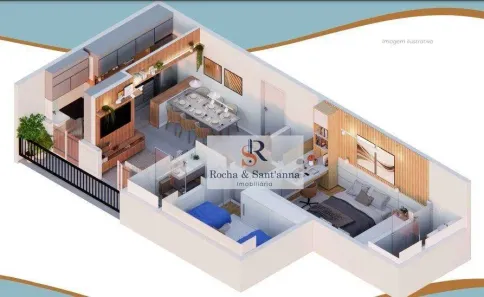 Apartamento com 2 Quartos à venda, 57m² no Jardim Santa Cruz, Indaiatuba