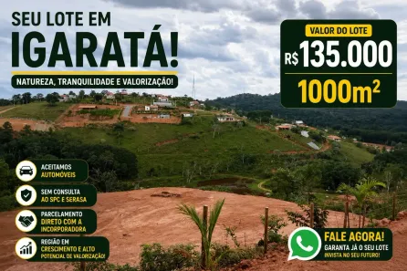 Lote/Terreno à venda, 1000m² no Centro, Igaratá