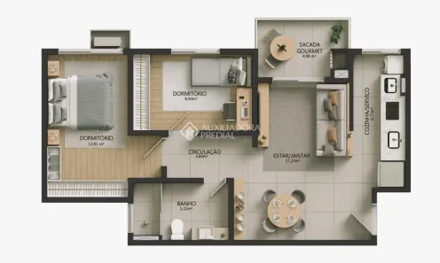 Apartamento com 2 Quartos à venda, 69m² no Ouro Branco, Novo Hamburgo