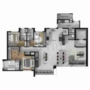 Apartamento com 3 Quartos à venda, 188m² no Vila Brandina, Campinas