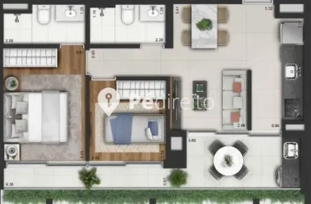 Apartamento com 2 Quartos à venda, 63m² no Campo Belo, São Paulo