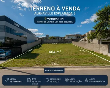 Lote/Terreno à venda, 464m² no Alphaville Nova Esplanada, Votorantim