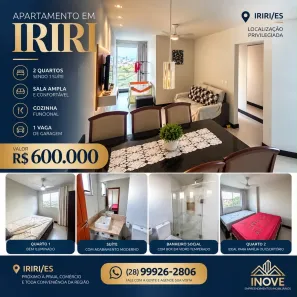 Apartamento com 2 Quartos à venda, 60m² no Iriri, Anchieta