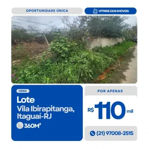 Lote/Terreno à venda, 360m² no Vila Ibirapitanga, Itaguaí