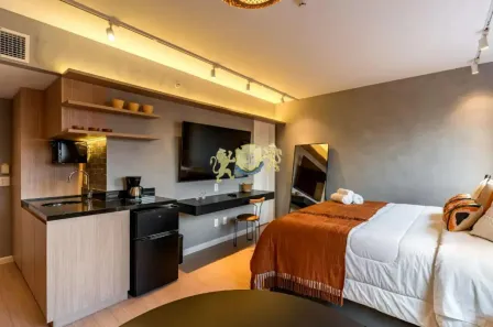 Flat com 1 Quarto à venda, 30m² no Cidade Monções, São Paulo