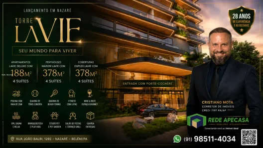 Apartamento com 4 Quartos à venda, 188m² no Nazaré, Belém