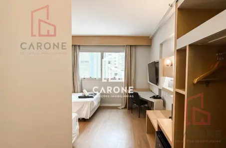 Apartamento com 1 Quarto para alugar, 25m² no Pompéia, Santos
