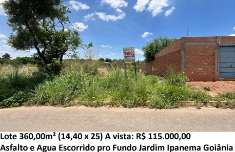 Lote/Terreno à venda, 360m² no Jardim Ipanema, Goiânia