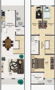 Casa de Condomínio com 2 Quartos à venda, 80m² no Pirabeiraba (Pirabeiraba), Joinville