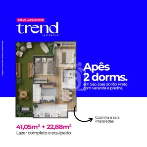 Apartamento com 2 Quartos à venda, 41m² no Parque Juriti, São José do Rio Preto
