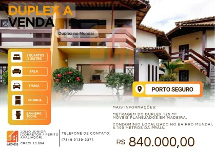 Casa de Condomínio com 3 Quartos à venda, 125m² no , Porto Seguro