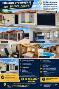 Casa com 3 Quartos à venda, 189m² no Jardim Alvorada, Paraguaçu Paulista