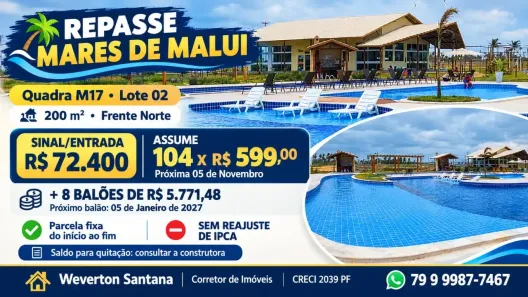 Lote/Terreno à venda, 200m² no Zona de Expansão Capua, Barra dos Coqueiros