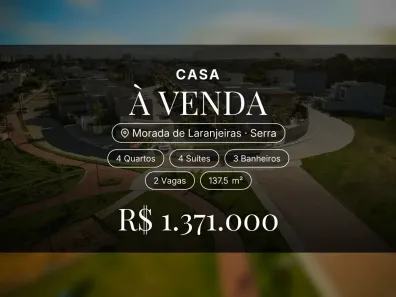 Casa com 4 Quartos à venda, 137m² no Morada de Laranjeiras, Serra