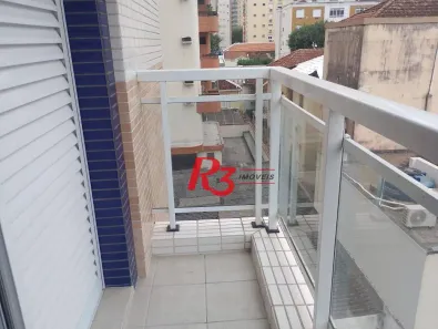 Apartamento com 2 Quartos para alugar, 62m² no Gonzaga, Santos