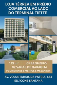 Ponto Comercial à venda, 129m² no Santana, São Paulo