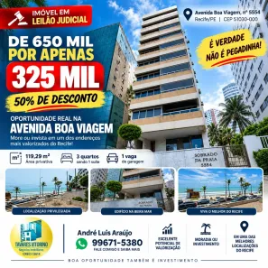 Apartamento com 3 Quartos à venda, 119m² no Boa Viagem, Recife