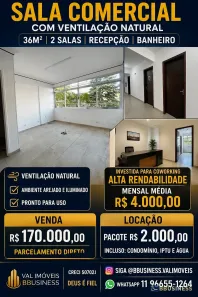 Sala Comercial para venda ou aluguel, 36m² no Centro, São Caetano do Sul