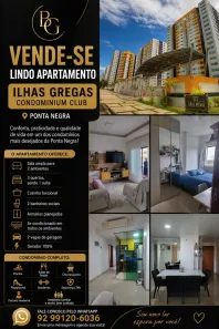 Apartamento com 3 Quartos à venda, 94m² no Ponta Negra, Manaus