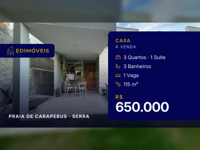 Casa com 3 Quartos à venda, 115m² no Praia de Carapebus, Serra