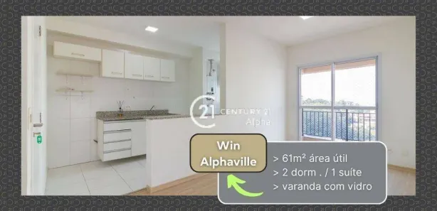 Apartamento com 2 Quartos para venda ou aluguel, 61m² no Tamboré, Barueri