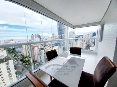 Apartamento com 3 Quartos para alugar, 107m² no Gonzaga, Santos