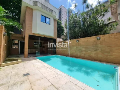 Casa com 2 Quartos para alugar, 198m² no Gonzaga, Santos