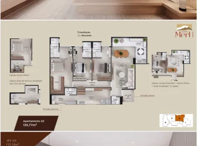 Apartamento com 3 Quartos à venda, 135m² no Ponta D'Areia, São Luís