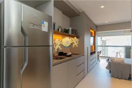 Flat com 1 Quarto para alugar, 30m² no Santo Amaro, São Paulo