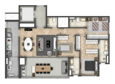 Apartamento com 3 Quartos à venda, 100m² no Jardim das Acácias, São Paulo