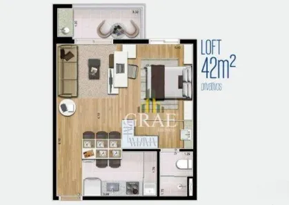 Apartamento com 1 Quarto à venda, 42m² no Rudge Ramos, São Bernardo do Campo