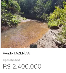 Fazenda/Sítio com 3 Quartos à venda, 88000m² no , Cocalzinho de Goiás