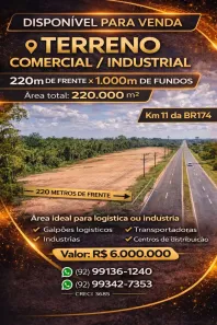 Lote/Terreno à venda, 220000m² no , Manaus