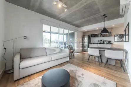 Apartamento com 1 Quarto para alugar, 62m² no Cidade Monções, São Paulo