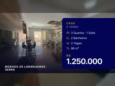 Casa com 3 Quartos à venda, 96m² no Morada de Laranjeiras, Serra