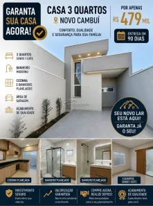 Casa com 3 Quartos à venda, 125m² no Jardim Novo Cambuí, Hortolândia