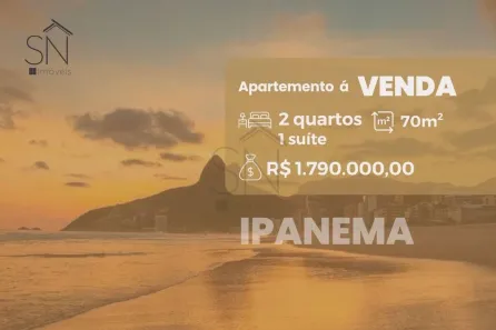 Apartamento com 2 Quartos à venda, 70m² no Ipanema, Rio de Janeiro