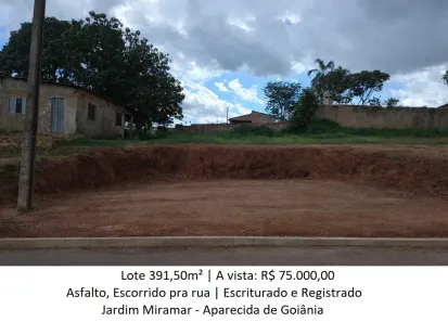 Lote/Terreno à venda, 391m² no Jardim Miramar, Aparecida de Goiânia
