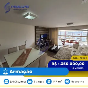 Apartamento com 3 Quartos à venda, 147m² no Jardim Armação, Salvador