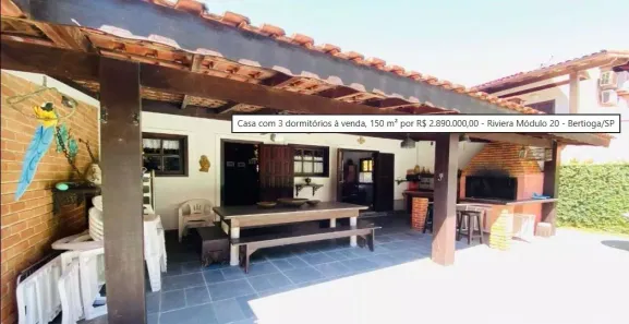 Casa com 3 Quartos à venda, 150m² no Riviera, Bertioga