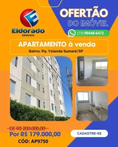 Apartamento com 2 Quartos à venda, 45m² no Parque Yolanda (Nova Veneza), Sumaré