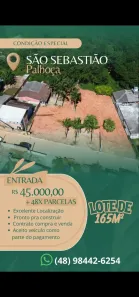 Lote/Terreno à venda, 166m² no São Sebastião, Palhoça