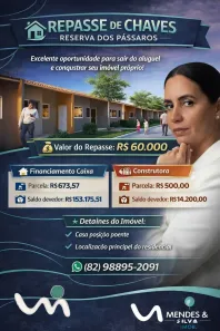 Casa de Condomínio com 2 Quartos à venda, 50m² no Cidade Universitária, Maceió