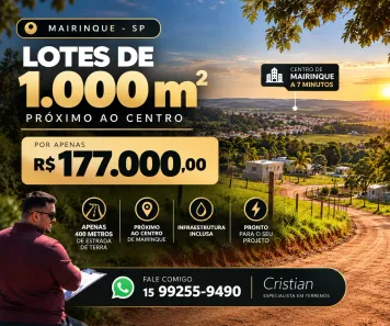Lote/Terreno à venda, 1000m² no Jardim Tres Lagoinhas, Mairinque