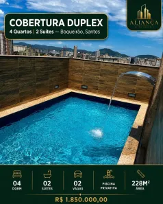 Apartamento com 4 Quartos à venda, 228m² no Boqueirão, Santos