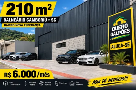 Galpão/Depósito/Armazém para alugar, 210m² no Nova Esperança, Balneário Camboriú