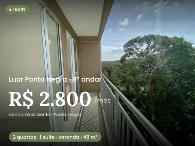 Apartamento com 2 Quartos para alugar, 48m² no Ponta Negra, Manaus